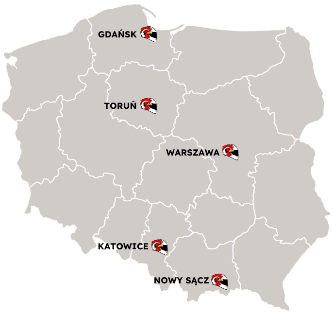 Mapa oddziałów RRmoto