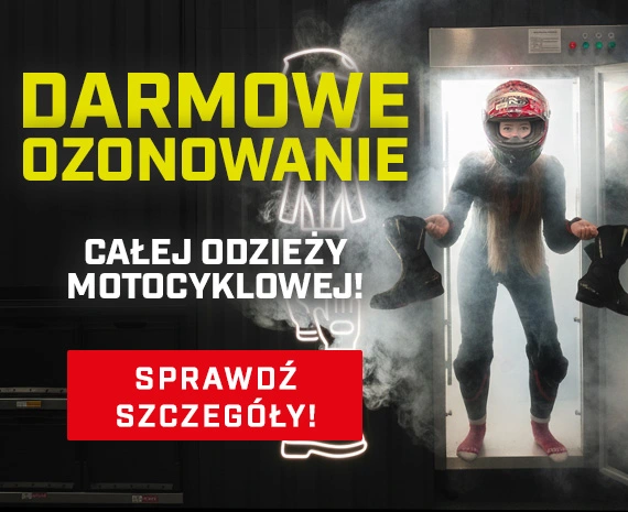 Darmowe ozonowanie kasków i odzieży motocyklowej we wszystkich sklepach RRmoto