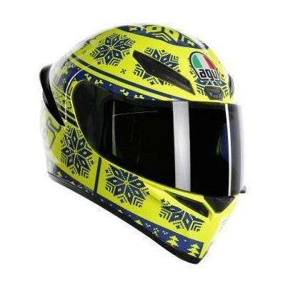 Kask integralny AGV K1 WINTER TEST 2015 żółty fluo granatowy