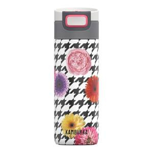Kubek termiczny KAMBUKKA ETNA Floral Patchwork 500ml różowy pomarańczowy żółty biały czarny fioletowy szary