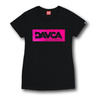 Koszulka T-shirt damska DAVCA LOGO BLACK/PINK czarny różowy