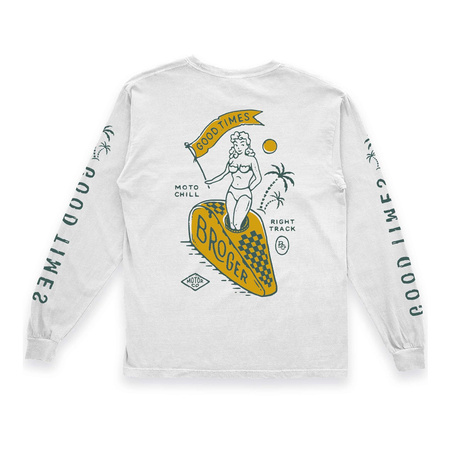 Koszulka z długim rękawem BROGER GOOD TIMES WHITE biały