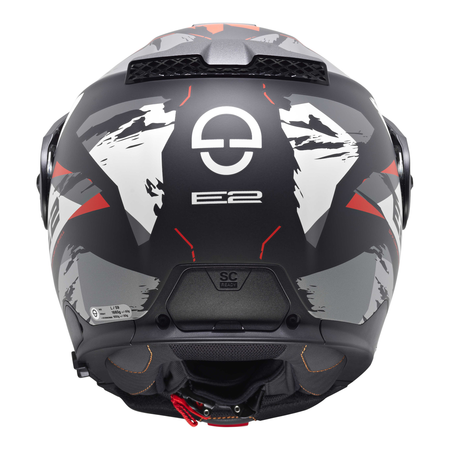Kask szczękowy SCHUBERTH E2 ECE TRAIL GREY biały szary czerwony