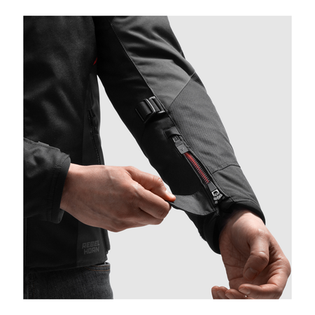 Kurtka tekstylna REBELHORN SWIFT BLACK/DARK GREY/RED czarny szary czerwony