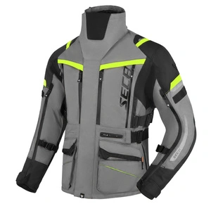Kurtka tekstylna SECA ARRAKIS III TITANIUM szary żółty fluo czarny