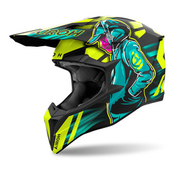 Kask cross AIROH WRAAAP CYBER YELLOW MATT żółty fluo czarny zielony