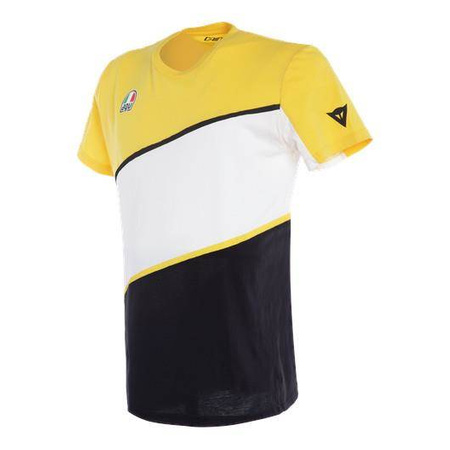 Koszulka T-shirt DAINESE KING-K KENNY ROBERTS czarny biały żółty