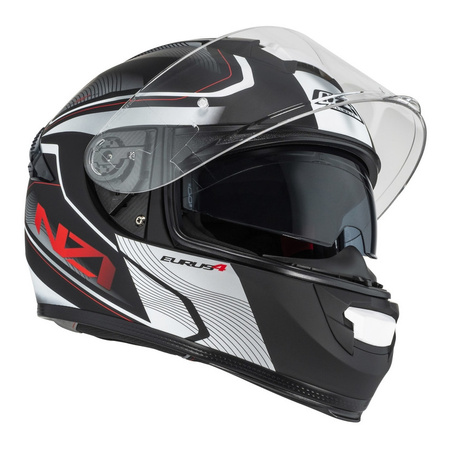 Kask integralny NZI EURUS 4 STREAM CHARMENT BLACK WHITE TINTED S MATT czarny biały