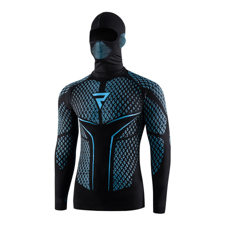 Koszulka termoaktywna REBELHORN THERM II 2IN1 BLACK/BLUE czarny niebieski