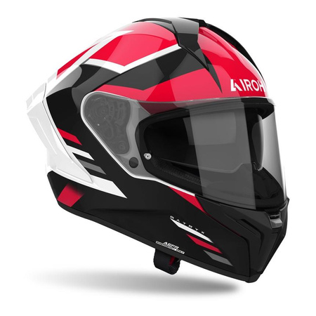 Kask integralny AIROH MATRYX THRON RED GLOSS czerwony biały czarny