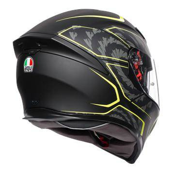 Kask integralny AGV K5 S TORNADO BLACK/YELLOW FLUO czarny żółty fluo szary