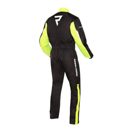 Kombinezon przeciwdeszczowy REBELHORN TRAVEL BLACK/FLO YELLOW czarny żółty fluo