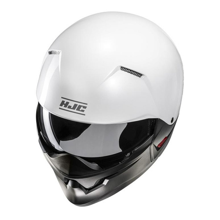 Kask otwarty z wpinaną szczęką HJC I20N SOLID PEARL WHITE biały