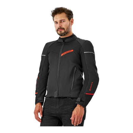 Kurtka tekstylna SHIMA X-MESH 2.0 RED czarny czerwony