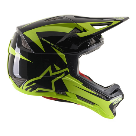 Kask rowerowy ALPINESTARS MISSILE TECH BLACK/FLUO YELLOW czarny żółty fluo