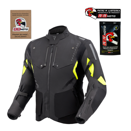 Kurtka tekstylna REBELHORN HIKER IV BLACK/ANTHRACITE/FLUO YELLOW czarny grafitowy żółty fluo