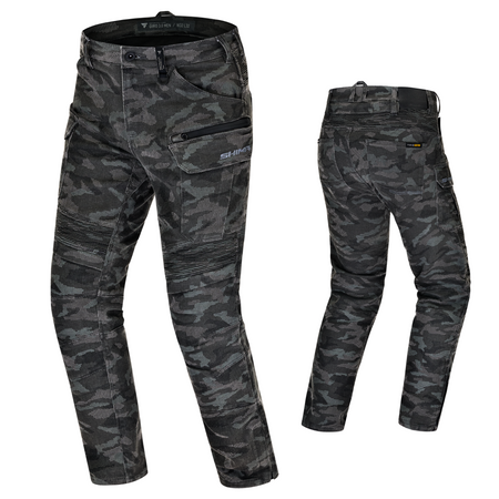 Jeansy motocyklowe SHIMA GIRO 3.0 CAMO szary czarny