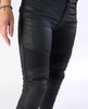 Jeansy motocyklowe damskie OZONE ROXY LADY WAXED BLACK czarny