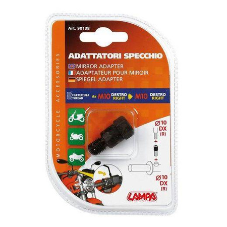 Adapter lusterka LAMPA gwint prawy na prawy 10mm
