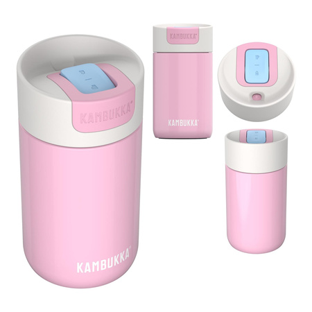 Kubek termiczny KAMBUKKA OLYMPUS PINK KISS 300ml różowy biały niebieski