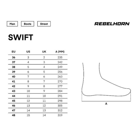 Buty krótkie REBELHORN SWIFT BLACK czarny
