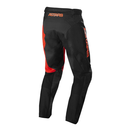 Spodnie cross ALPINESTARS RACER SUPERMATIC BLACK/BRIGHT RED czarny czerwony fluo