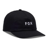 Czapka z daszkiem FOX WORDMARK ADJUSTABLE BLACK/WHITE czarny biały
