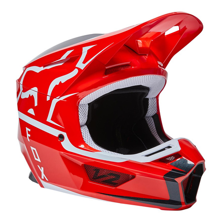 Kask cross FOX V2 MERZ FLUORESCENT RED czerwony fluo biały czarny