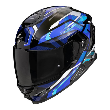 Kask integralny SCORPION EXO-GT SP AIR AUGUSTA BLACK/GREY/BLUE czarny szary niebieski