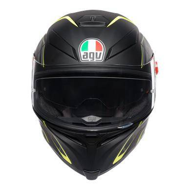 Kask integralny AGV K5 S TORNADO BLACK/YELLOW FLUO czarny żółty fluo szary