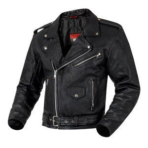 Kurtka skórzana motocyklowa ramoneska OZONE RAMONES czarna