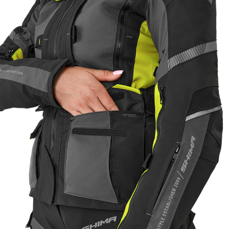 Kurtka tekstylna damska SHIMA HERO 2.0 LADY FLUO czarny szary żółty fluo