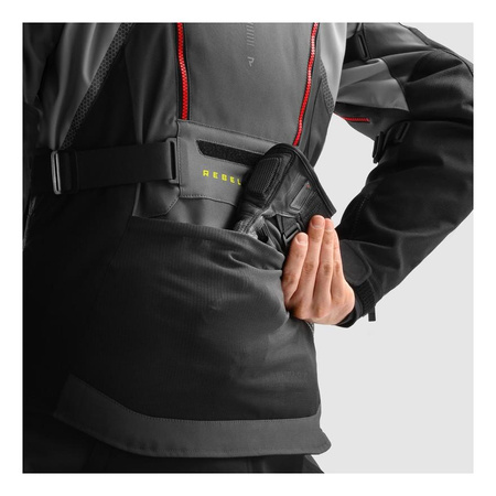 Kurtka tekstylna REBELHORN HARDY 3.0 ANTHRACITE/GREY/YELLOW grafitowy szary żółty