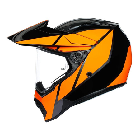 Kask integralny AGV AX9 TRAIL GUNMETAL/ORANGE czarny pomarańczowy