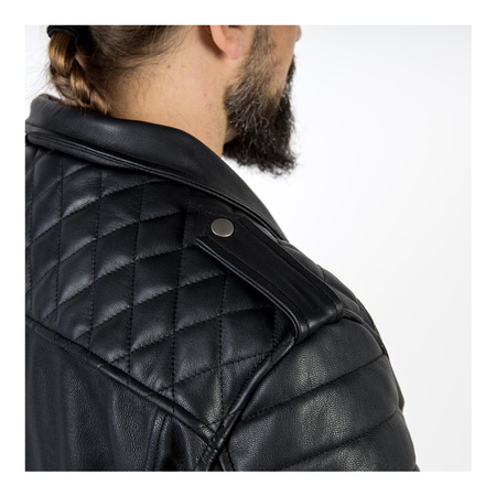 Kurtka skórzana OZONE RAMONES MODERN MATT BLACK czarny