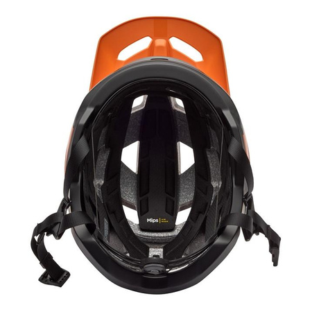 Kask rowerowy FOX SPEEDFRAME PRO BACKFADE CORAL czarny pomarańczowy