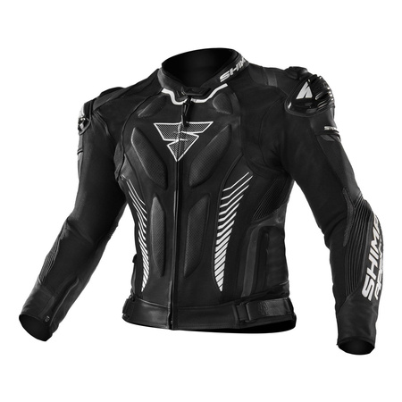 Kurtka skórzana SHIMA APEX BLACK czarny biały