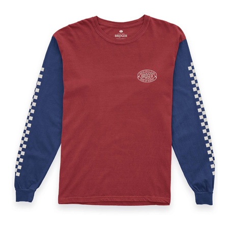 Koszulka z długim rękawem BROGER MOTO CHILL CLUB RED/BLUE/WHITE czerwony niebieski biały