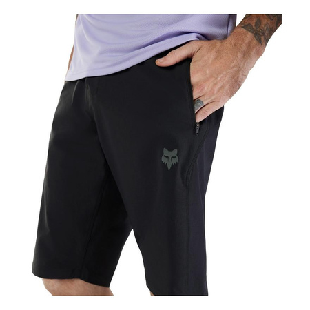 Spodenki rowerowe FOX RANGER W/LINER BLACK czarny
