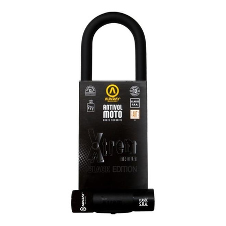 Zapięcie U-Lock AUVRAY XTREM MEDIUM BLACK EDITION 85x310mm czarny