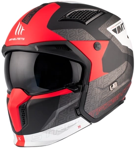 Kask otwarty MT STREETFIGHTER SV S TOTEM MATT PEARL RED czerwony szary czarny