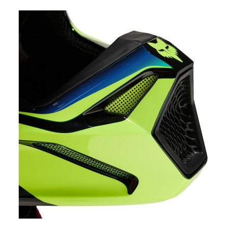 Kask cross FOX V1 STREAK BLACK/YELLOW żółty fluo niebieski czarny
