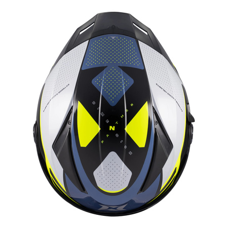 Kask integralny AXXIS PANTHER SV DIMENSION B3 GLOSS niebieski żółty fluo czarny biały
