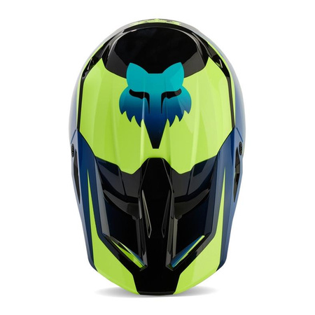 Kask cross FOX V1 STREAK BLACK/YELLOW żółty fluo niebieski czarny