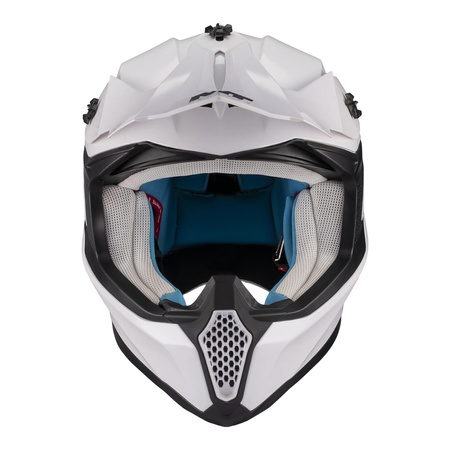 Kask cross MT FALCON S PURE A0 GLOSS PEARL biały