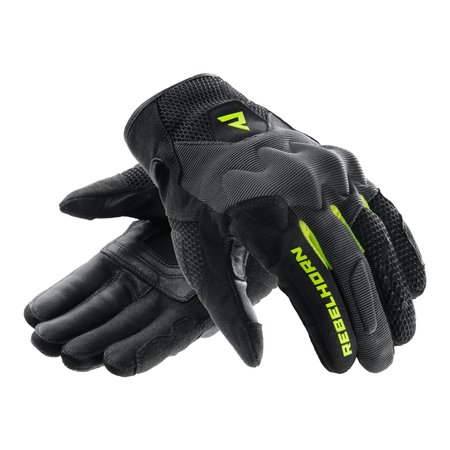 Rękawice miejskie damskie REBELHORN CORE LADY BLACK/GREY/FLUO YELLOW czarny szary żółty fluo