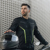 Kurtka tekstylna OZONE DELTA IV BLACK/FLO YELLOW czarny żółty fluo