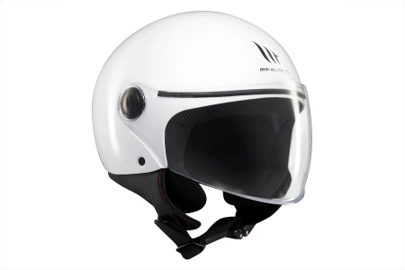 Kask otwarty MT STREET S SOLID GLOSS PEARL WHITE biały