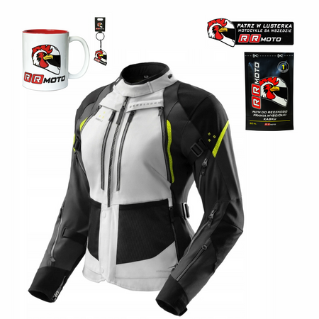 Kurtka tekstylna damska REBELHORN HARDY 3.0 LADY BLACK/GREY/FLUO YELLOW czarny szary żółty fluo