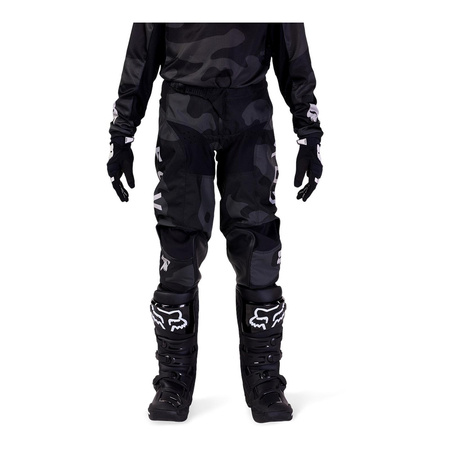 Spodnie cross dziecięce FOX JUNIOR 180 BNKR BLACK CAMO czarny szary